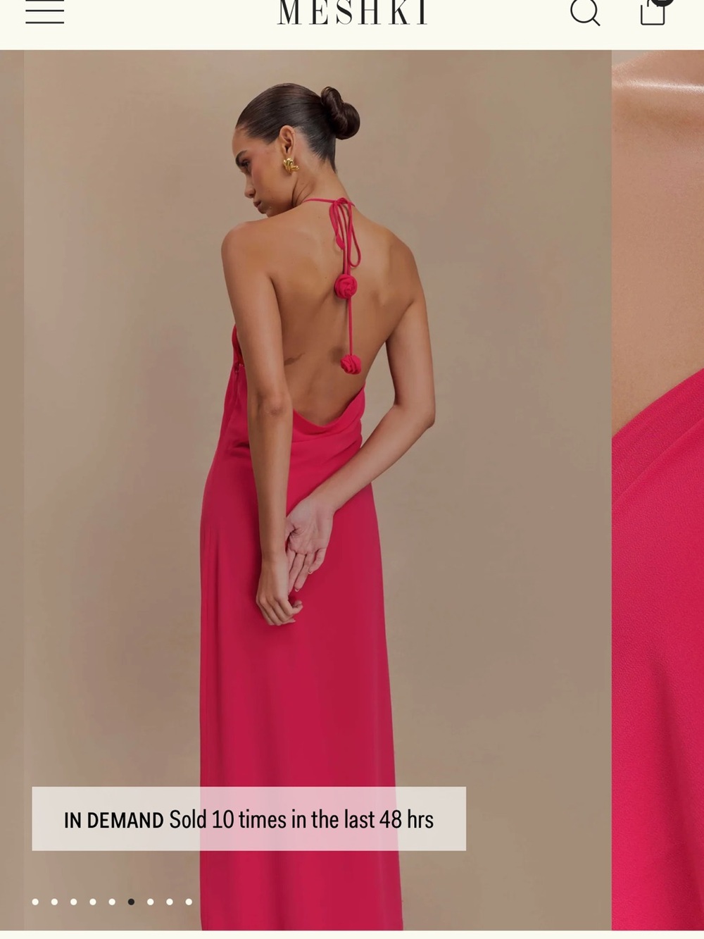 Meshki Rosalia Dress in Raspberry - Picture 5 of 5